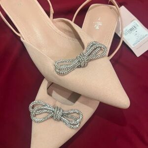 Tula Pink Heels with Elegant Bow Detail